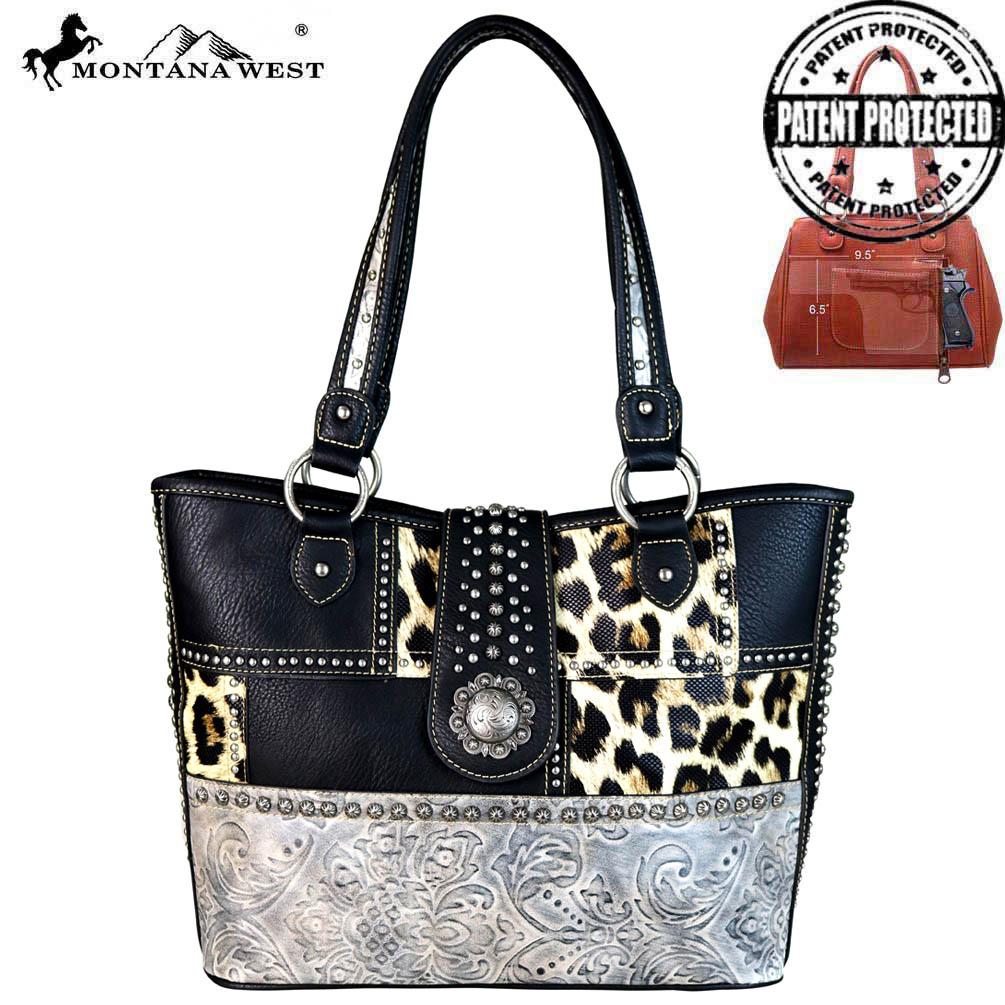 Montana West Safari/Concho Collection Concealed Carry Tote
