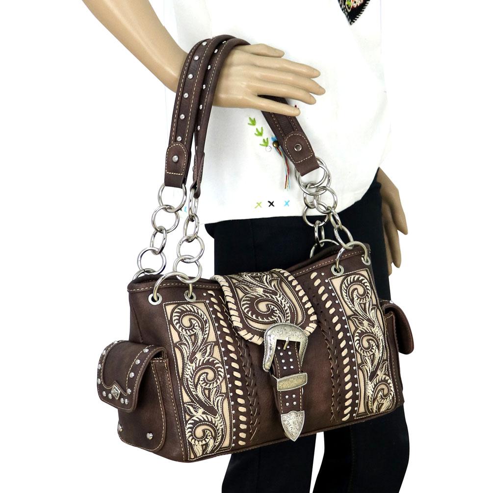 Montana West Buckle Collection Concealed Carry Satchel