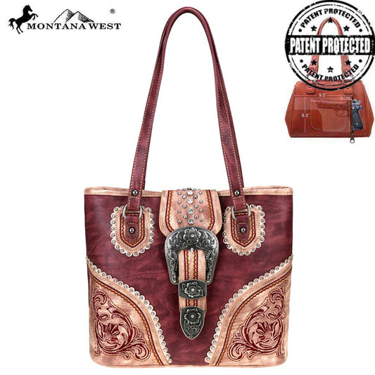 Montana West Buckle Collection Concealed Carry Tote