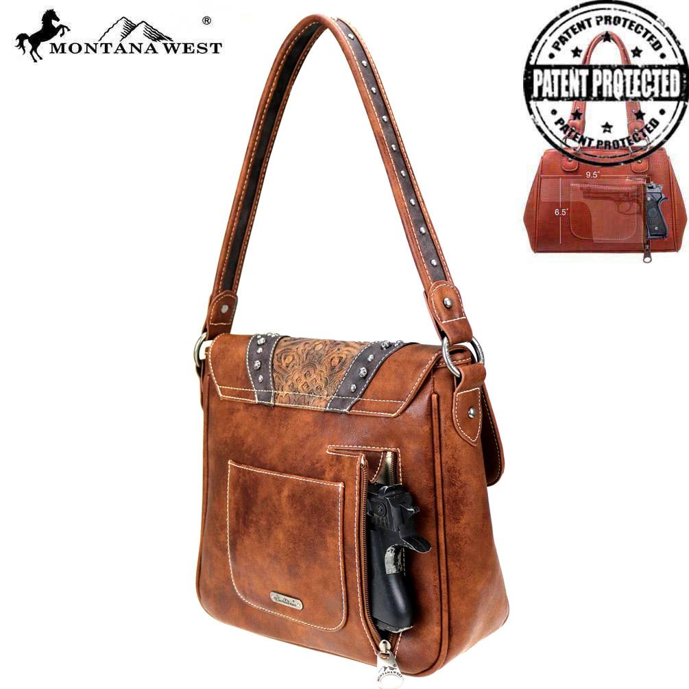 Montana West Embroidered Collection Concealed Carry Hobo