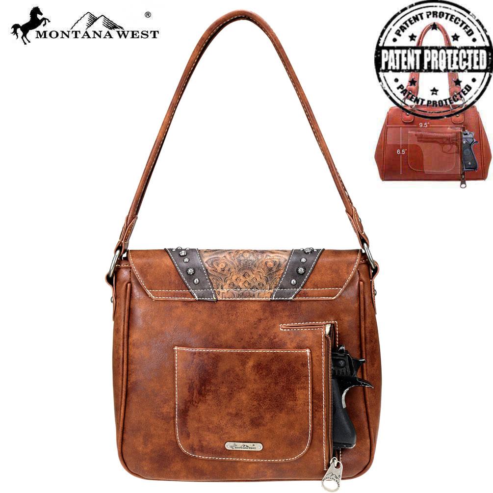 Montana West Embroidered Collection Concealed Carry Hobo