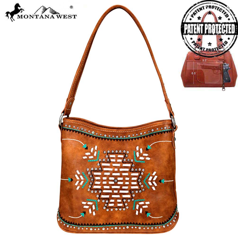Montana West Aztec Collection Concealed Carry Hobo Bag
