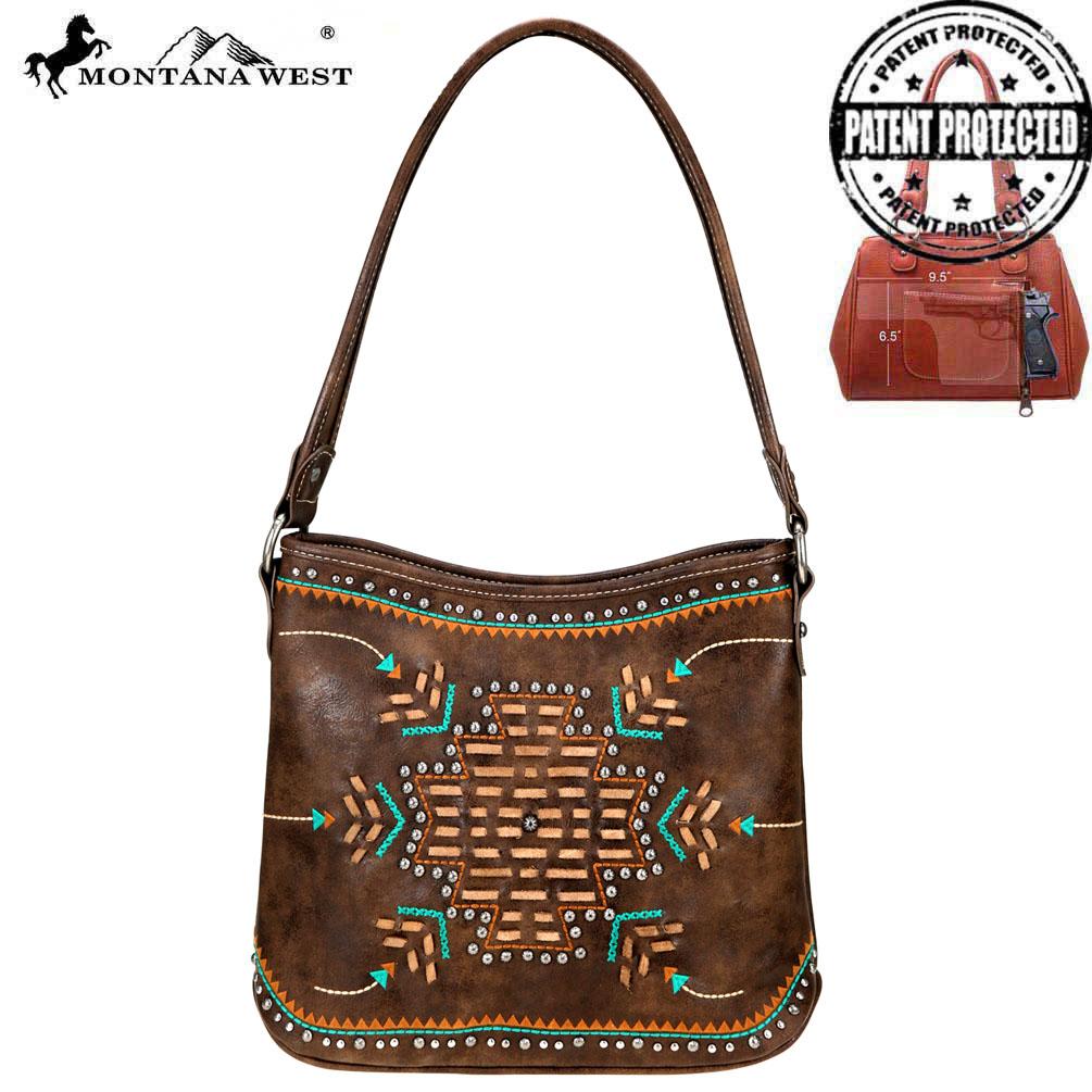 Montana West Aztec Collection Concealed Carry Hobo Bag