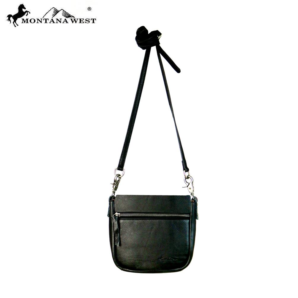 Montana West 100% Real Leather Crossbody