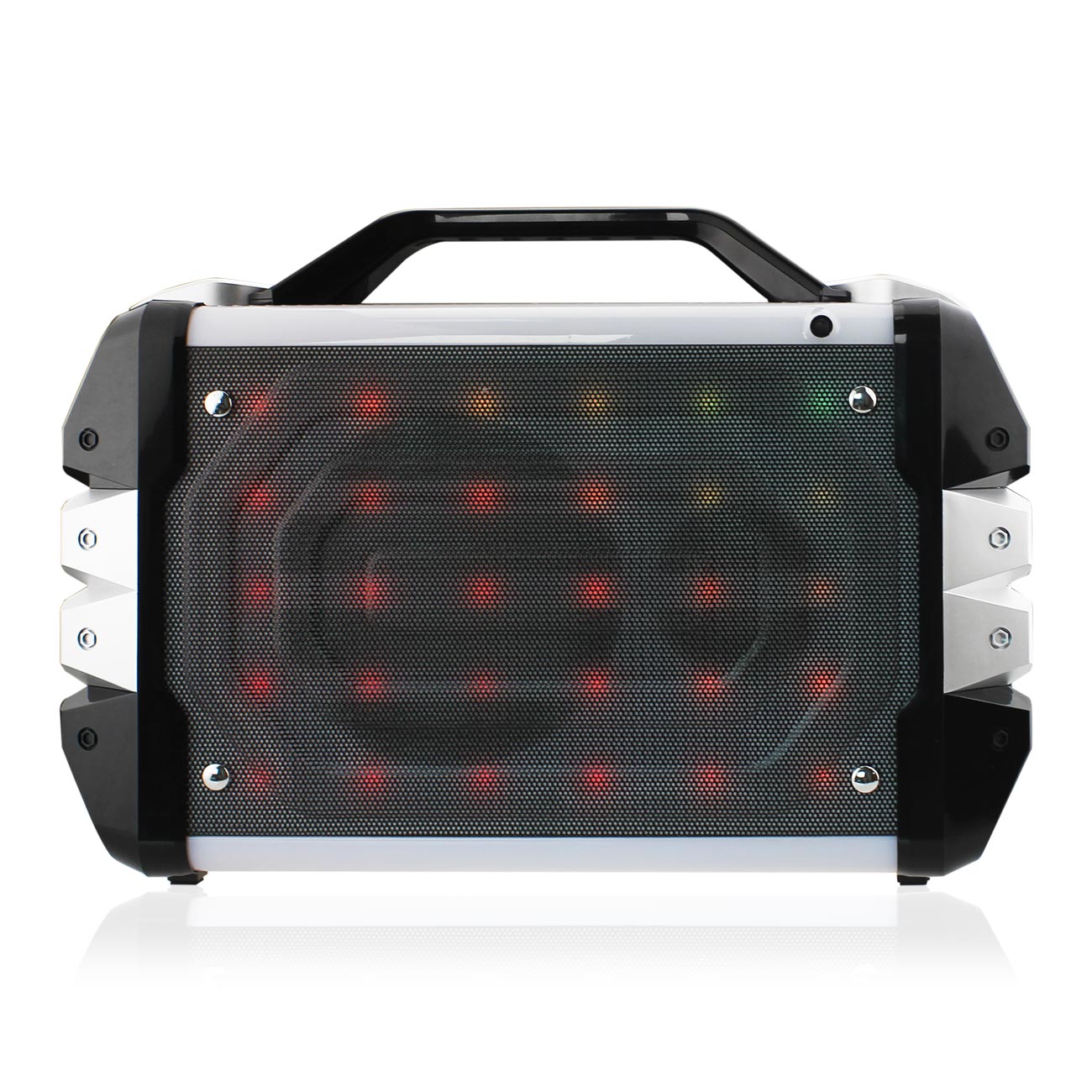 Universal Boombox Bluetooth Neon Colored Speaker In Silver