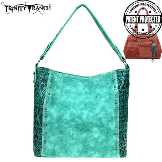 Trinity Ranch Tooled Leather Collection Concealed Carry Hobo