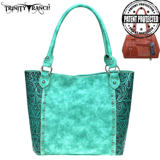 Trinity Ranch Tooled Leather Collection Concealed Carry Tote