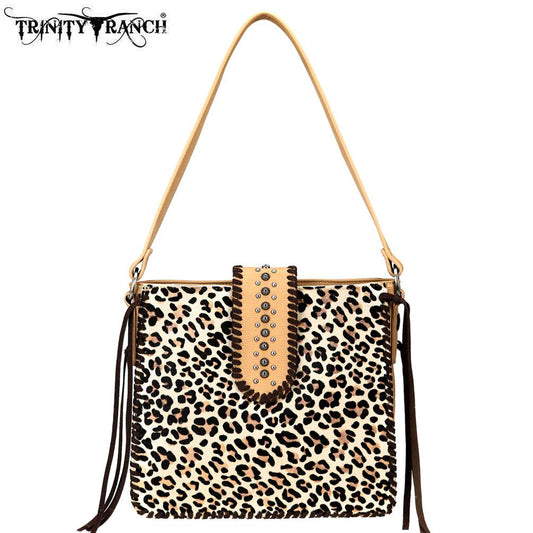 Trinity Ranch Hair-On Leather /Safari Collection Tote Bag