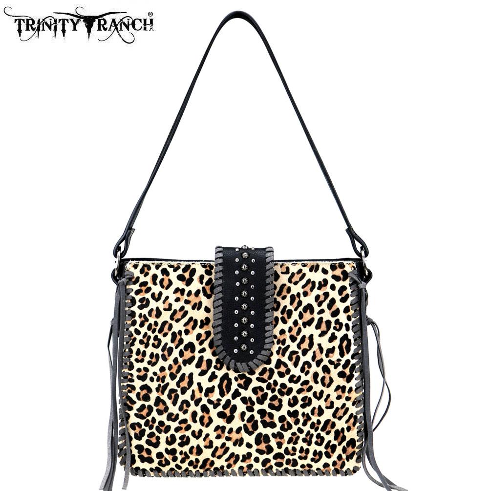 Trinity Ranch Hair-On Leather /Safari Collection Tote Bag