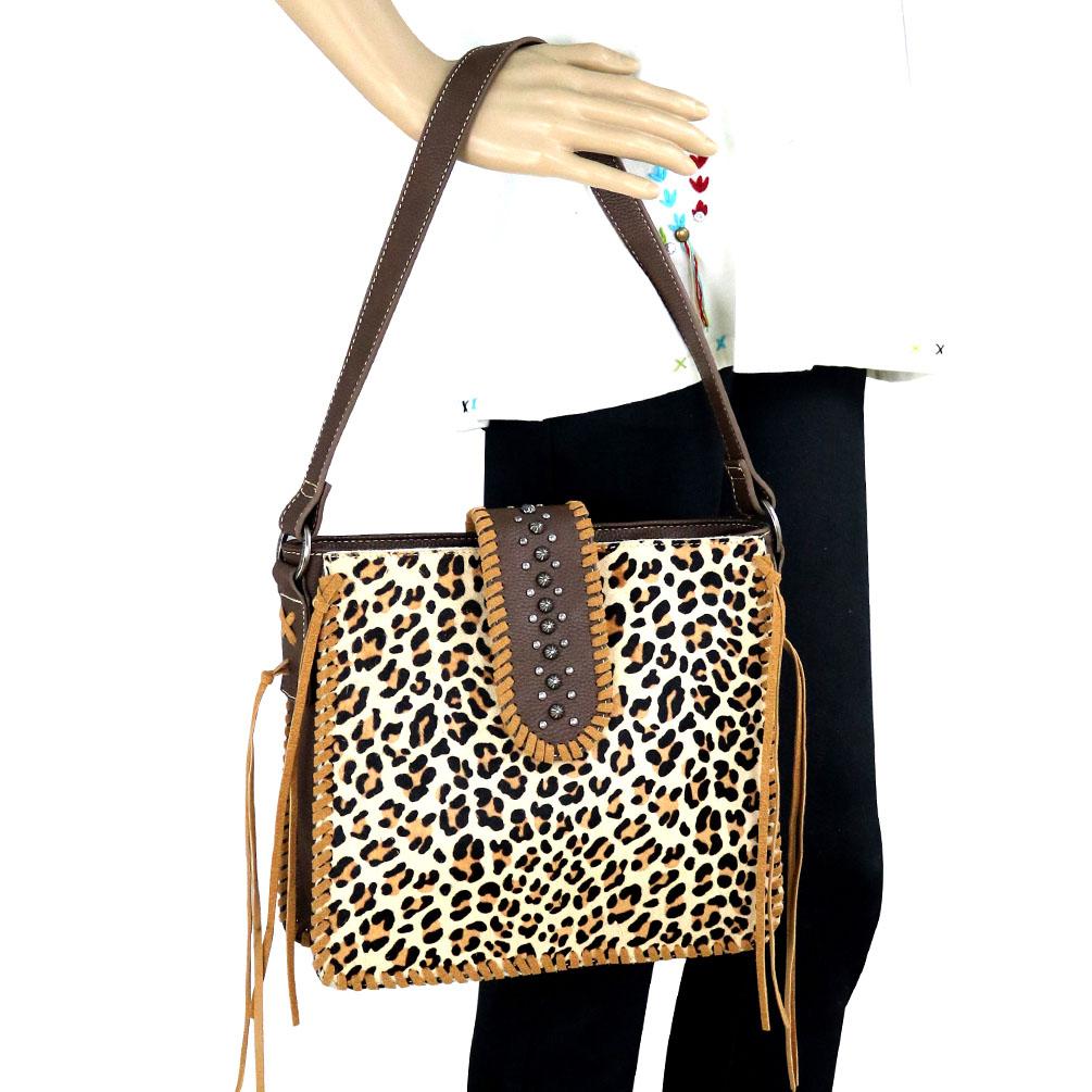 Trinity Ranch Hair-On Leather /Safari Collection Tote Bag