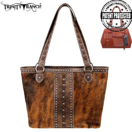 Trinity Ranch Hair-On Leather Collection Tote Bag