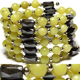 Magnetic Necklace Bracelet Wrap Bead Yellow