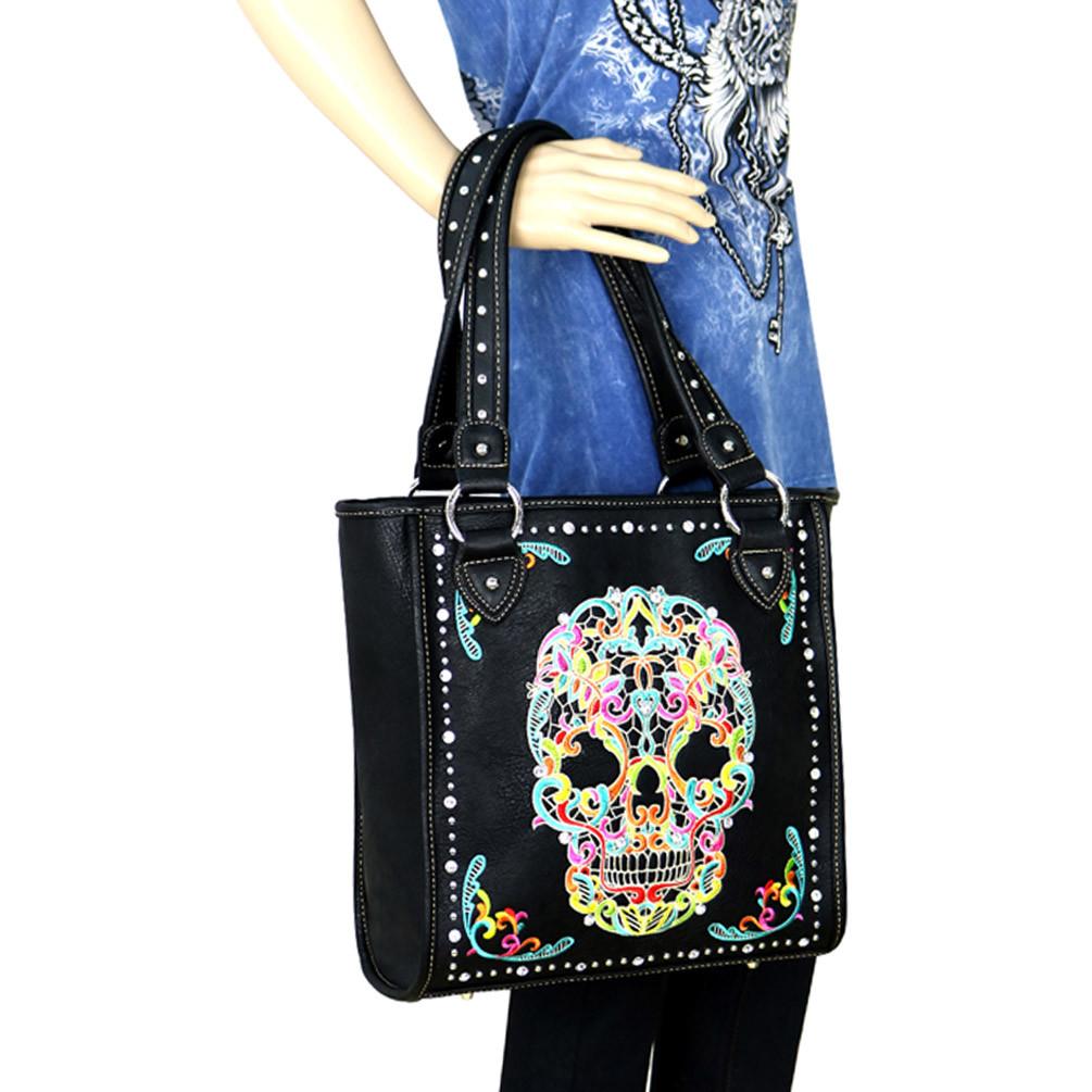 Montana West Sugar Skull Collection Concealed Handgun Tote