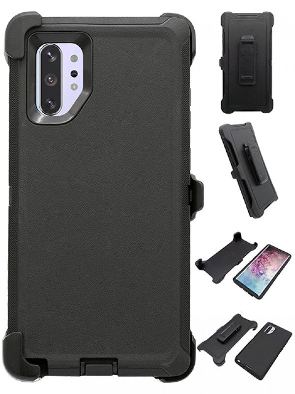 Heavy Duty Shock Reduction Case with Belt Clip for Galaxy Note 10 Plus