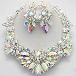 Crystal Rhinestone Evening Necklace